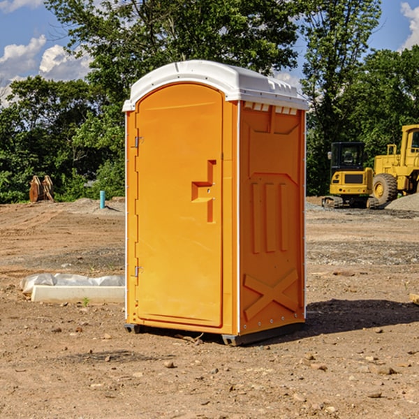 how often are the portable restrooms cleaned and serviced during a rental period in Suissevale NH